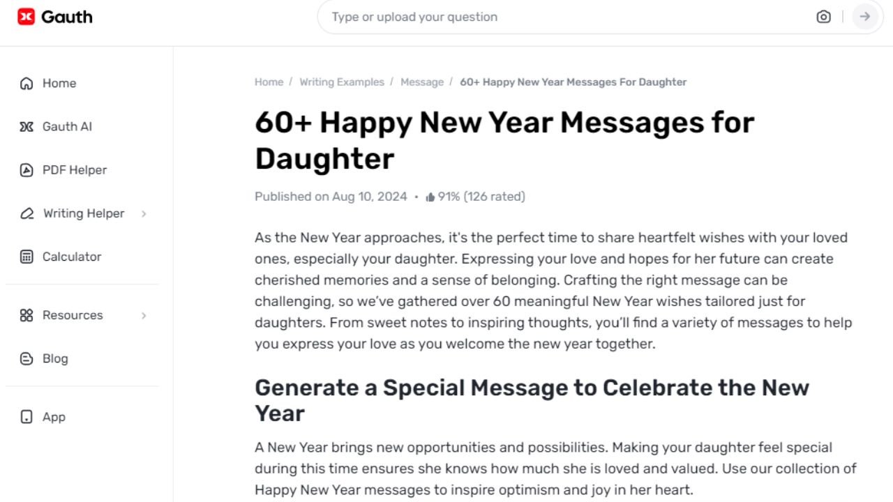 Guiding Your Daughter’s Path: New Year Messages of Growth from Gauth’s Insights